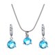 thumbnail image 1 of Pendientes de plata Sonducket antialérgicos antioxidantes conjuntos de joyas elegantes y de moda mujer azul claro, 1 of 6