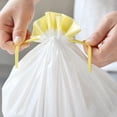 thumbnail image 2 of Litter Bag, Drawstring Closure Leak Proof, 1 Roll 10 Count White Pet Waste Bags, for Cat Litter Pan Cleaning Household Small Trash Disposal Daily Pet Care, 2 of 5