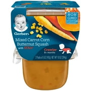 (4 pack) (4 Pack) Gerber 3rd Foods Lil' Bits Mixed Carrots, Corn & Butternut Squash Baby Food, 5 oz. Tubs, 2 Count
