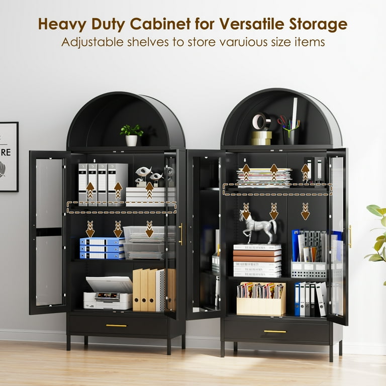 Metal curio cabinet discount