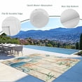 thumbnail image 3 of Outdoor Rug 3x5 ft Coral Seagrass Outdoor Large Area Rug Non Slip Rubber Eucalyptus Starfish Shell Linen Wood Front Door Mat RV Rug Carpet Patio Outdoor Rugs for Backyard Balcony Deck Porch Indoor, 3 of 9
