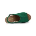 thumbnail image 4 of BLISSFUL STEP Women's Shoes Chunky Heel Buckle Slingback Chunky Platform Sandals Green 8, 4 of 8