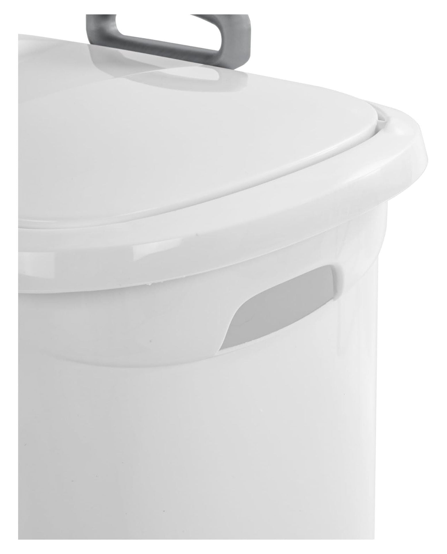 Ultra Wheeled Laundry Hamper with Lid, Handle and Wheels for Easy Rolling of Clothes to and from The Laundry Room, Plastic, White, 1-Pack