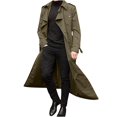 thumbnail image 1 of Umfun - Chubasquero largo para hombre, ligero, impermeable, cortavientos, con cordón, protección contra la lluvia, camuflaje, talla S, 1 of 5