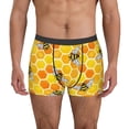 thumbnail image 2 of Goofa Honeycombs Printed Men's Boxer Briefs Underwear, Moisture-Wicking Underwear, Trunk,Soft and Breathable Cotton Underwear-, 2 of 9