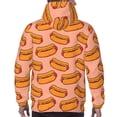 thumbnail image 7 of Lsque Cartoon Hot Dog Pattern Casual Men's Hoodie,Hooded Sweatshirt with Kangaroo Pocket,Pullover Hoodie-Medium, 7 of 7