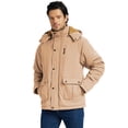 thumbnail image 3 of Weilanxin Men's Winter Jacket with Hood Fleece Lined Water Repellent Windproof Thicken Parka Winter Coat for Skiing Hiking Work, 3 of 11
