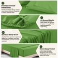 thumbnail image 5 of Lux Decor Rayon from Bamboo Blend Twin Sheets Set - 3 Piece Soft Cooling Bed Sheets Set - Sage, 5 of 9