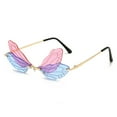 thumbnail image 1 of Sunglasses Women Rimless Fashion Vintage Dragonfly Steampunk Frameless Gradient New, 1 of 9