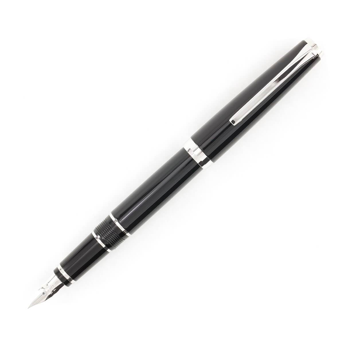 Pilot Metal Falcon Black Fountain Pen - Extra Fine