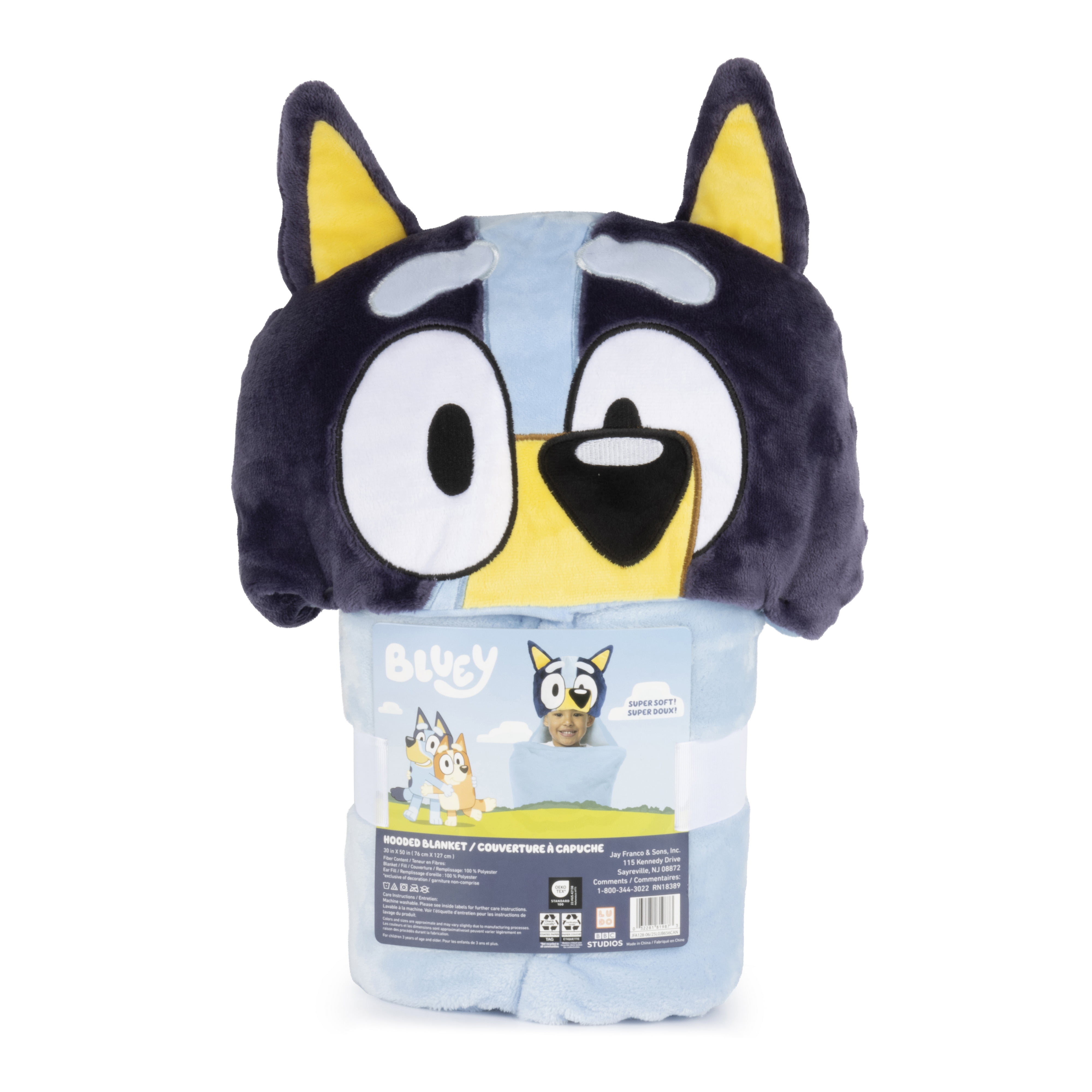 Bluey Silk Touch Hooded Blanket, 30" x 50''