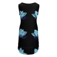 thumbnail image 4 of spiritual blue lotus Sleeveless U-Neck Fake Two Piece Dress summer dress woman trendy women evening dress, 4 of 7