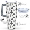 thumbnail image 3 of Christmas Black and White Tree 40 Oz Tumbler with Handle Lid and Straw Stainless Steel Double Walled Vacuum Insulated Cup Merry Christmas Gifts Tumbler for Women Men Friends Outdoor Indoor, 3 of 6