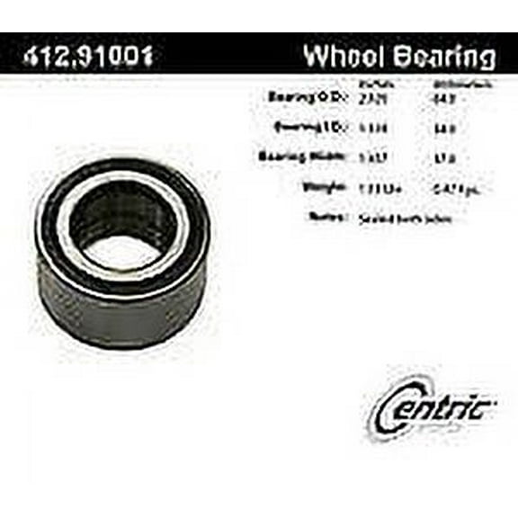 Centric 412.91001E Standard Axle Ball Bearing Fits select: 2013-2015 CHEVROLET SPARK, 2004-2011 CHEVROLET AVEO