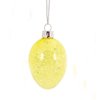 2.5" Transparent Yellow Bead Filled Spring Easter Egg Glass Ornament