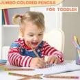 thumbnail image 7 of nsxsu Easter Basket Stuffers, 12 Jumbo Colored Pencils for Kids, Triangle Thick Coloring Pencils, Fat Color Pencil Set for 3-12 Preschool Toddlers Art Supplies, Valentine Gifts, 7 of 7
