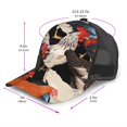 thumbnail image 2 of Baseball Cap Adjustable Fashion Snapback Unisex Mesh Trucker Hat, Colorful Hens Chicken Vintage, 2 of 7