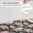 thumbnail image 5 of Xecao Rose Flowers patten Microfiber Dish Drying Mat,Absorbent Dish Drainer Kitchen Counter,Super Absorbent Dish Drying Pads 18×24 Inch, 5 of 7