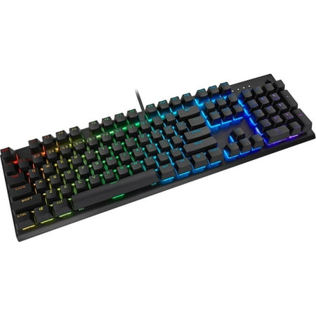 CORSAIR - K60 RGB Pro SE Full-size Wired Mechanical Cherry Viola Linear Gaming Keyboard with PBT Double-Shot Keycaps