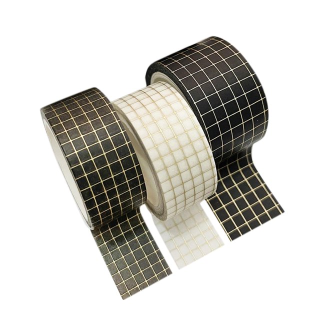 Lipstore Ensemble de 3 Rouleaux de Papier Washi pour Fournitures de Scrapbooking Journaling Bricolage Style D