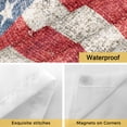 thumbnail image 5 of No Hook Shower Curtain with Snap in Liner, Independence Day Mottled USA Flag Waterproof Fabric Bathroom Curtain Mesh Top Window, Retro Patriotic Star Stripe Shower Curtains 48x72in, 5 of 9