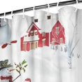 thumbnail image 3 of White Christmas Snowman Pattern Shower Curtain 72"x84" ,Bathroom Decorative Shower Curtains Set with 12 Hooks,Modern Waterproof Washable Shower Curtain, 3 of 6