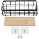 thumbnail image 1 of Marco de almacenamiento de hierro forjado Caja de almacenamiento de cosméticos Cesta de almacenamiento Estante para colgar en la pared de la habitación de la oficina, 1 of 5