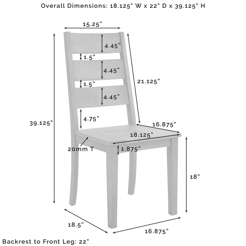 Crosley Furniture Joanna 18" Wood Dining Chair in Rustic Brown (Set of 4)