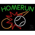 thumbnail image 1 of Home Run LED Neon Sign 24" Tall x 31" Wide - inches Black Square Cut Acrylic Backing, with Dimmer - Premium built indoor Sign for Storefront, School, College, Sports complex., 1 of 7
