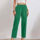 thumbnail image 4 of Karight Womens Casual Cotton Tapered Capri Cargo Pants Loose Elastic Waist Ankle Cropped Trouser with Pockets, 4 of 8