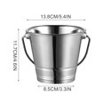 thumbnail image 3 of Beppter 1X Ice Bucket，Glass&Bottle Thickened Stainless Steel Ice Bucket Ice Granule Bucket Ktv Bar Ice Cube Bucket Single Layer Double Ear Tiger Head Red Wine Beer Champagne Bucket, 3 of 4