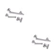 thumbnail image 1 of Billuyoard 3x Shower Robe Hook Toilet Set Holder Shelf Paper plata cepillada 2piezas, 1 of 4