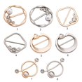 thumbnail image 3 of ZYHARUKO Fashion T-shirt Hem Knotted Brooch Pin for Women Shawl Clip Ring Corner Waist Knotted Clasp for Shirt Silk-scarf Decor, 3 of 19