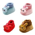 thumbnail image 5 of Infant Newborn Baby Cartoon Rabbit Shoes Soft Sole Non-Slip Flats Prewalker Warm Shoes, 5 of 5