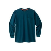 Boulder Creek By Kingsize Men's Big & Tall Heavyweight Crewneck Long-Sleeve Pocket T-Shirt