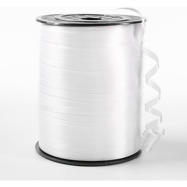 White Curling Ribbon, 500 Yard Christmas Curling Ribbons for Gift Wrapping, Balloon Ribbon, Balloon String, Curly Ribbon, Thin Ribbon, Gift Ribbon for Baby Shower, Florist Flower Party Decorations