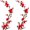 Red and Coffee, variant on 2 Pcs Oversized Plum Blossom Embroidery Patches, 14 x 7.4 Inch Embroidered Plum Blossom Flower Patch, Iron On Floral Applique for Denim Hats DIY Clothing Repair