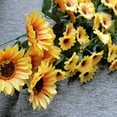 thumbnail image 2 of Efavormart 22" Artificial Hanging Vine Sunflower Bush, Draping Bouquet Garland - Home, Centerpieces Decorations, 2 of 11
