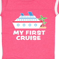 thumbnail image 4 of Inktastic My First Cruise with Cruise Ship and Palm Trees Boys or Girls Baby Bodysuit, 4 of 5