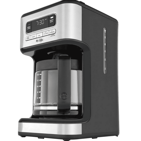 Mr. Coffee 2143561 14-Cup Coffee Maker with Reusable Filter and Advanced Water Filtration - Black