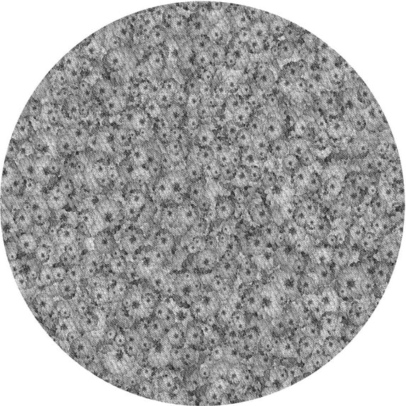 Ahgly Company Machine Washable Indoor Square Transitional Gray Cloud Gray Area Rugs, 3' Square