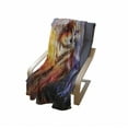 thumbnail image 3 of Mystic Soft Flannel Fleece Blanket, Mighty Tiger and Lion Head with Woman Face on Ornamental Background Artwork, Cozy Plush for Indoor and Outdoor Use, 70" x 90", Yellow Brown Blue, by Ambesonne, 3 of 5