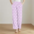 thumbnail image 4 of Hrsba Women's Printed Flannel Pajama Pants,Thickened Sleep Bottoms Elastic Waist Warm, 4 of 5