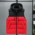 thumbnail image 3 of HTNBO Womens Quilted Vest Winter Sleeveless Puffer Jackets Outerwear Color Block Gilet Hooded Padded Waistcoat, 3 of 3