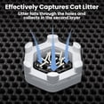 thumbnail image 5 of Cat Litter Mat, 24x18 Inches Large Honeycomb Double Layer Cat Litter Trapping Mat, Non Slip Waterproof Urine Proof Cat Litter Box Mat, Kitten Supplies and Essentials, Black, 5 of 7