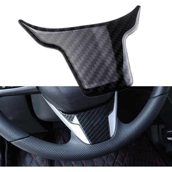 Xotic Tech Steering Bottom Cover Trim, Genuine Soft Carbon Fiber, Compatible with Honda Civic 10th Gen(Not Fit LX)