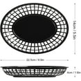 thumbnail image 7 of 12 Pack Fast Food Serving Baskets,Bexikou Food Service Baskets,Plastic Food Basket,Plastic Oval Restaurant Basket for Fast Food Restaurant, Burgers, Sandwiches, Fries (Black), 7 of 7
