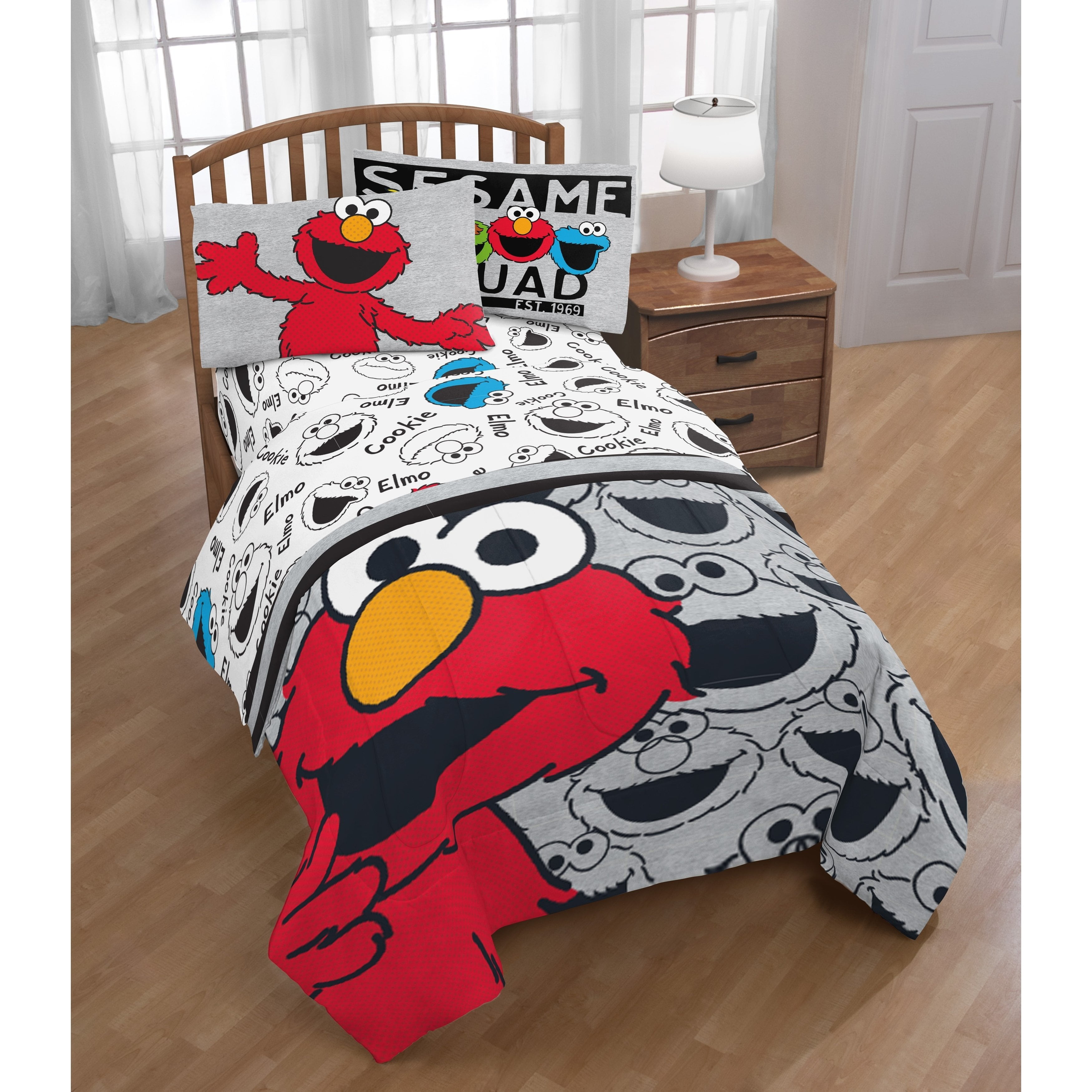 Sesame Street Hip Elmo Sheet Set Walmart Com