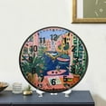 thumbnail image 4 of Yayeee Wall Clock Battery Operated 11.9" Silent Quartz Non-Ticking for Living Room Decor, Green Window, 4 of 8