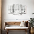 thumbnail image 3 of Elephant Stock Langenargen Winter Forest Wall Art - Horizontal Multi Panel Canvas - Living Room Wall Decor - Floral And Botanical Multi Panel - White And Black Decor - 43" x 27", 3 of 8